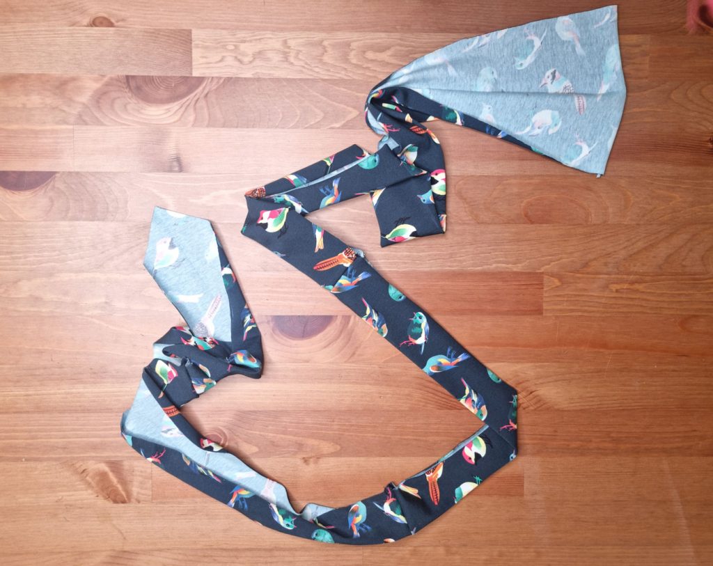 Wickelbänder zusammennähen