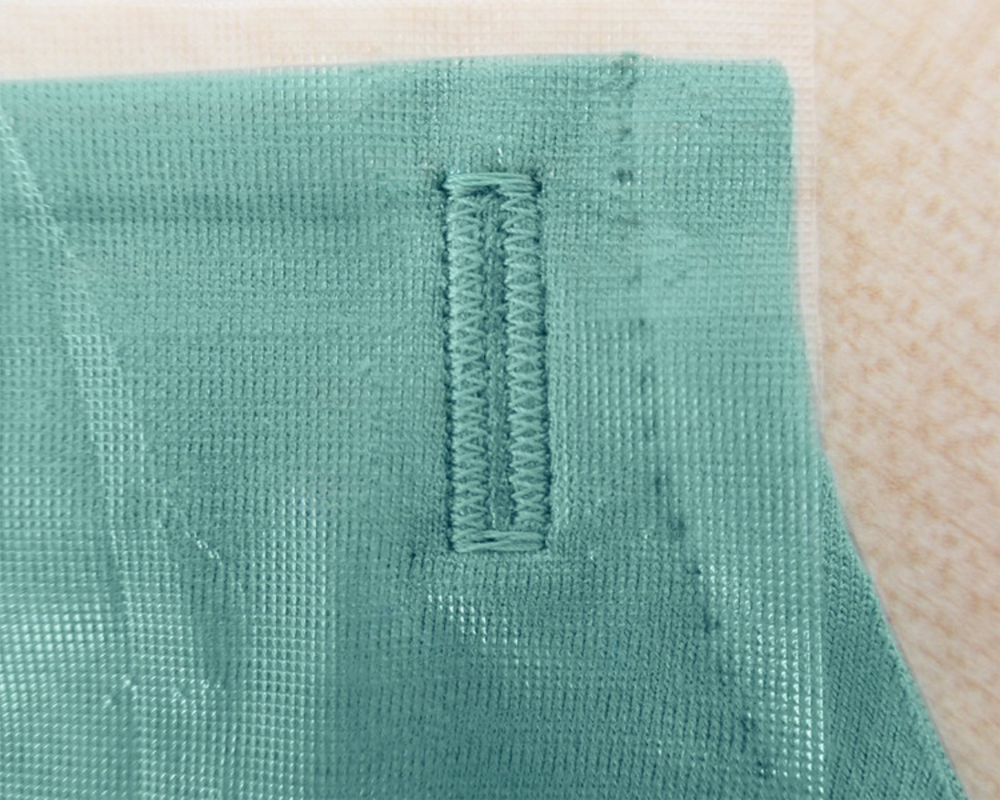 Knopfloch verstärken- Knopfloch nähen