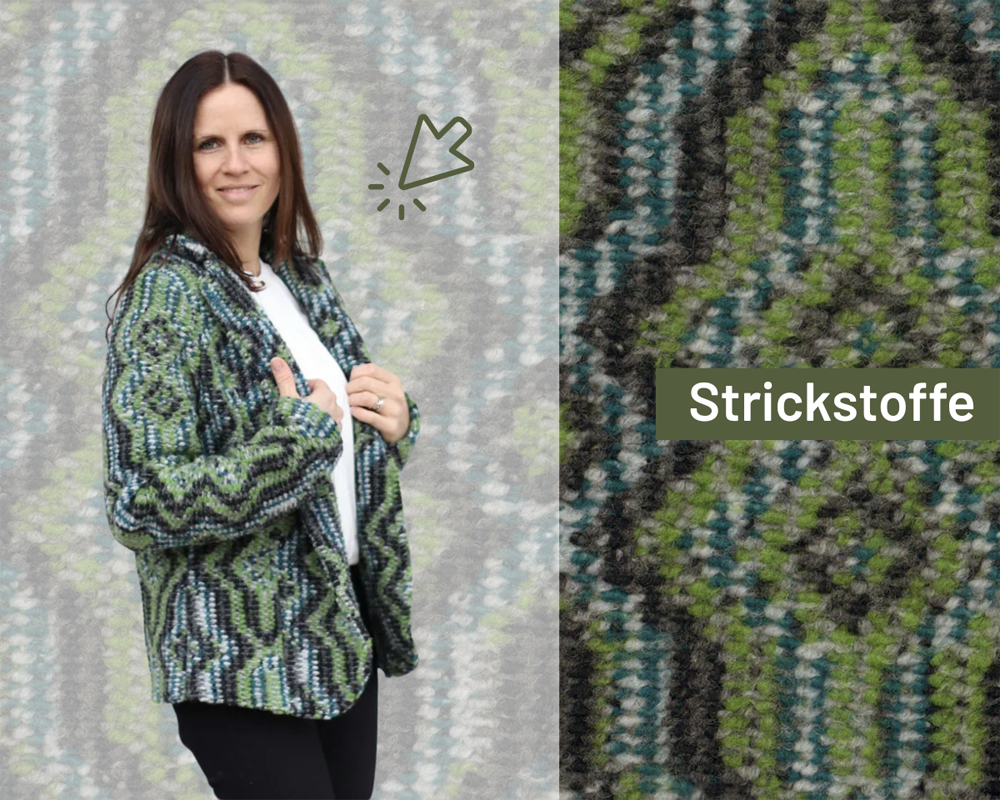 Strickstoff-Knopflöcher nähen-Knöpfe