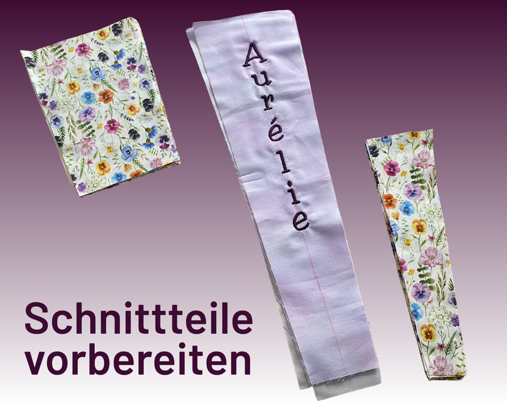 Schritt 1-Schnittteile vorbereiten-Schultüte nähen