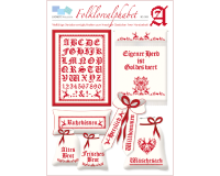 Stickvorlage: Folklorealphabet, rot, Lindners Kreuzstiche