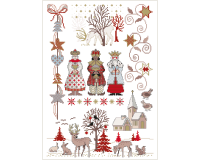 Stickvorlage: Die Heiligen Drei Könige, Rot, Lindners Kreuzstiche