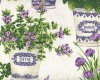 Leinen-Dekostoff AROMATIQUE, Gartenkräuter, grün-lila