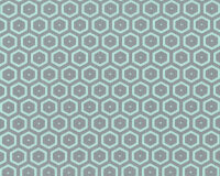 Baumwoll-Dekostoff BEES, Hexagons, mintgrün
