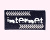 1 Restexemplar Applikation Banner "Internet", dunkles jeansblau