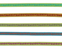 Webband GEZACKTES, Dreieckstreifen, 10 mm breit, 5 Farben