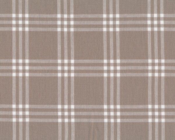B-Ware Dekostoff "Cardiff Karo", Karo-Streifen-Design, 1,80 m extrabreit, natur dunkel