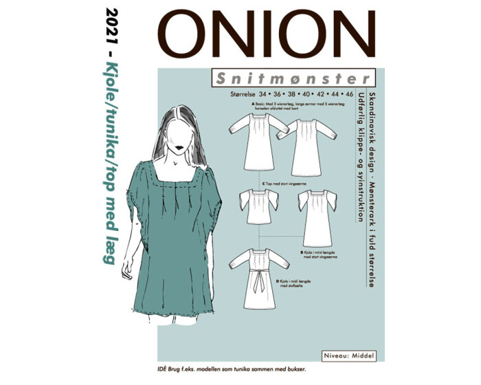 Kleid, Tunika oder Shirt im japanischen Stil, Schnittmuster ONION 2021