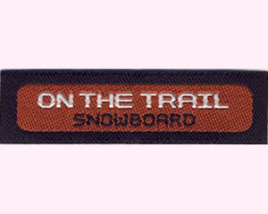 Applikation Banner "On the Trail", schwarz-rotbraun
