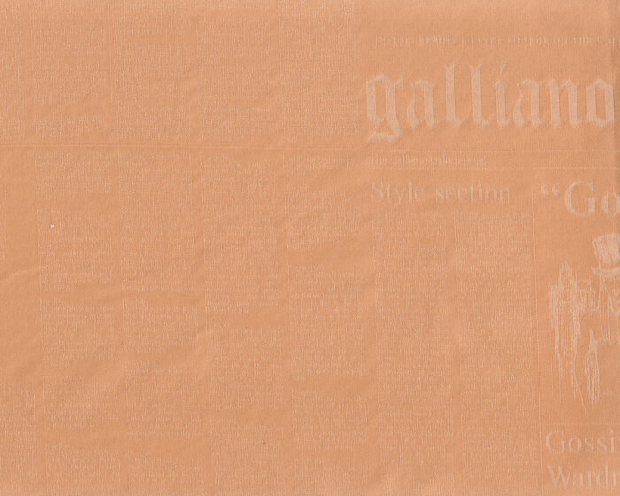 Designer-Stoff, edler Taschenstoff aus Italien GALLIANOCASE, Zeitungsdesign, hautfarben