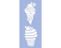 Schablone Ice cream 3, zwei große Eistüten, 15 x 33 cm
