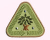 Applikation Ökolabel, Dreieck mit Baum, hellgrün
