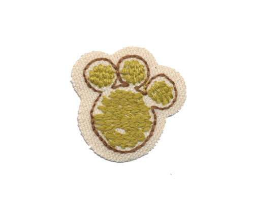 Applikation große Tatze, natur-limette