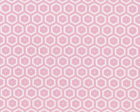 Baumwoll-Dekostoff BEES, Hexagons, rosa