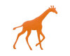 Applikation SHADOW, Silhouette Giraffe aus Lederimitat, orange