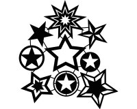 Silhouette-Schablone STAR COLLECTION, Sternenvarianten,...