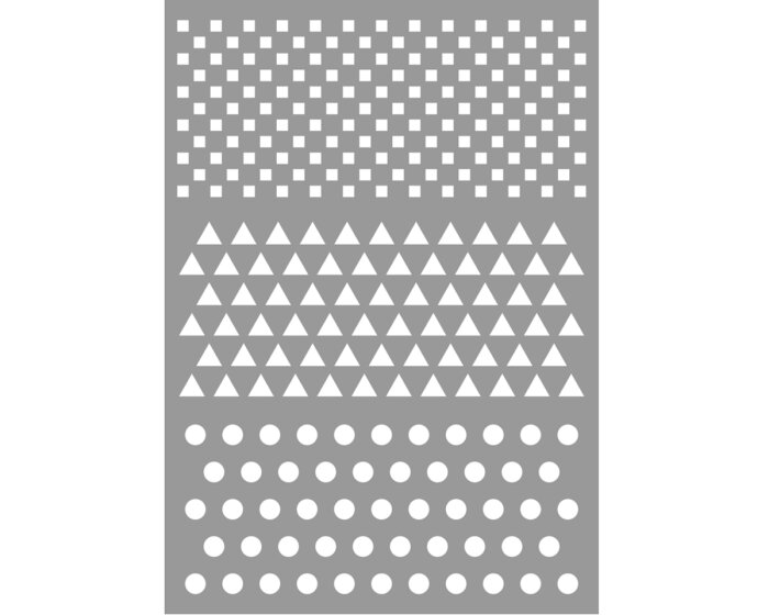 Silhouette-Schablone BASIC COMBINATION, Viereck-Punkt-Dreieck, Art Stencil von Marabu