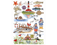 Stickvorlage: An der Küste - Urlaubsgefühle, Lindners Kreuzstiche