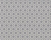 Baumwoll-Dekostoff BEES, Hexagons, steingrau