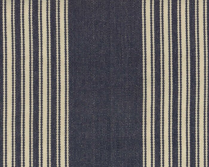 Schwerer, fest gewebter Polsterstoff HOMESTEAD STRIPE, Streifen-Design, gedecktes dunkelblau