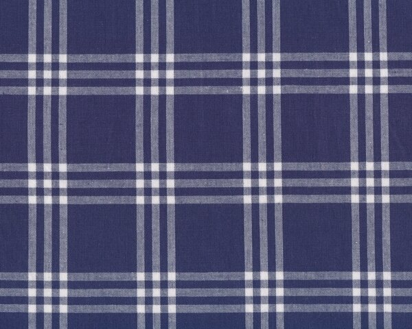 B-Ware Dekostoff "Cardiff Karo", Karo-Streifen-Design, 1,80 m extrabreit, blau