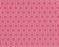 Baumwoll-Dekostoff BEES, Hexagons, pastellrot