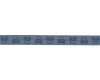 Bedrucktes Köperband TOTENKOPF, 1 cm breit, jeansblau