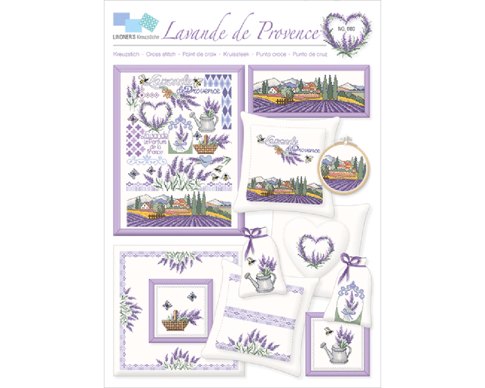 Stickvorlage: Lavande de Provence, Lindners Kreuzstiche