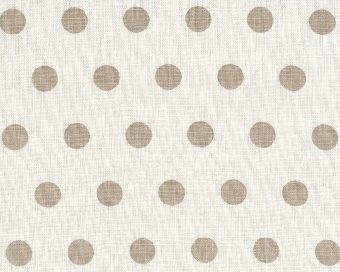 Leinen-Dekostoff PASTILLE, Punkte, weiß-natur
