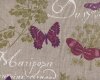 Leinen-Dekostoff BUTTERFLY, Schmetterlinge, natur dunkel-fuchsia