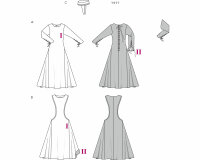 Schnittmuster Faschingskostüm MITTELALTERKLEID, burda style 7977