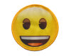 Applikation EMOJI CLASSIC, Smiley mit klassischem Lächeln, gelb