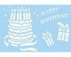 Schablone HAPPY BIRTHDAY, Herzlichen Glückwunsch, 15 x 10 cm, Marabu