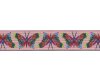 Anna Maria Horner Webband, Schmetterlinge auf Streifengrund, 38 mm breit