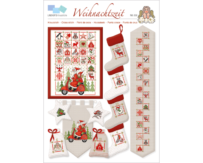 Stickvorlage: Weihnachtszeit, Lindners Kreuzstiche
