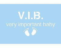 Schablone VIB, Schriftzug very important baby, 15 x 10 cm