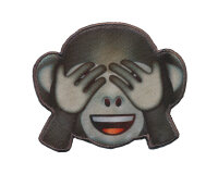 Applikation EMOJI MIZARU, Nichts-Böses-sehen Affe, grau