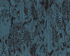 Patchworkstoff Organic Cotton BIRDS EYE VIEW, Blätterdschungel, graublau-schwarz