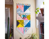 Patchworkstoff Organic Cotton BIRDS EYE VIEW, Blätterdschungel, graublau-schwarz