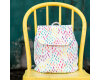 Patchworkstoff Organic Cotton BRUSH STROKES, Dreiecks-Mosaik, lila-mintgrün