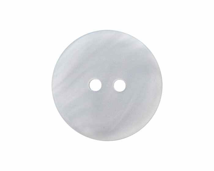 Weiß transparenter Kunststoffknopf in Perlmuttoptik PEARL, Union Knopf