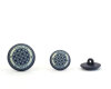 Runder Kunststoffknopf NAUTIK, kleine Kreisquadrate, blau, Union Knopf