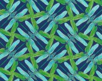 Metallic-Patchworkstoff DANCE OF THE DRAGONFLY,...