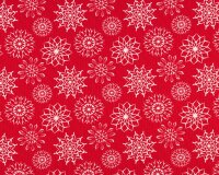 Patchworkstoff SOLSTICE, Schnee-Kristalle, rot, Moda