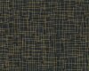 Patchworkstoff QUILTERS LINEN METALLIC, Karo-Schraffur, schwarz-gold metallic