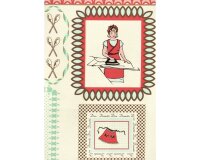 B-Ware 60-cm-Rapport DOMESTIC DIVA mit Hausfrauen, cremé-pastellrot