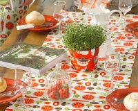 Deko-Westfalenstoff LIVING KOCHKUNST, Küchenutensilien, beige