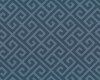 Feiner Popeline-Patchworkstoff SKOPELOS, Mäander-Rauten, stumpfes dunkelblau