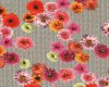 Leichter, weicher Sweatstoff COSY ME, Pixel-Blüten auf Strickgrund, pink-rot-hellgrau