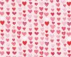 Patchworkstoff "Love, Luck & Liberty" mit gemusterten Herzen, rosa-rot